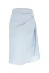 Givenchy Light Blue Draped Skirt In Monogram 72 Jacquard
