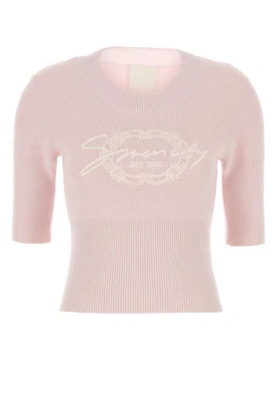 GIVENCHY GIVENCHY WOMEN PASTEL PINK COTTON BLEND SWEATER
