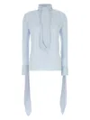 Givenchy Pastel Light Blue Silk Blouse
