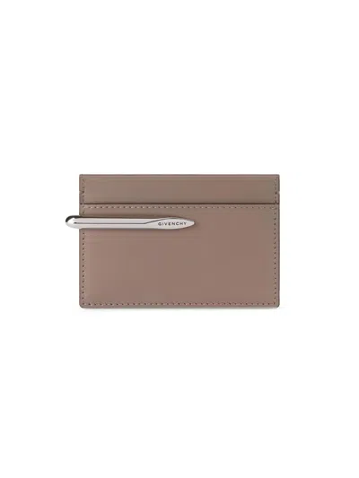 Givenchy Women's Pinch Card Holder In Leather In Brown