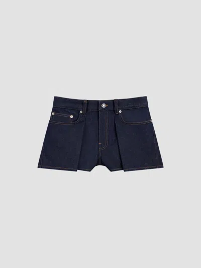 GIVENCHY WOMEN'S PINCH SHORTS IN RAW DENIM