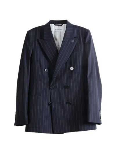 Givenchy Women's Pinstripe Double-breasted Blazer In Ink