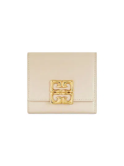 Givenchy Women's Plage 4g Wallet In Box Leather In Neutral