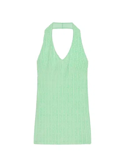 Givenchy Women's Plage Dress In 4g Cotton Toweling In Aqua Green