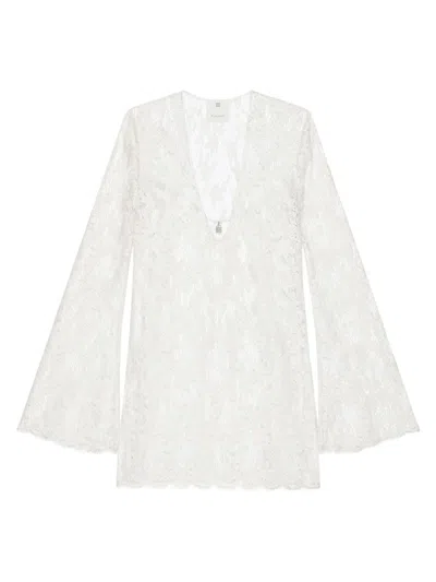 Givenchy Women's Plage Dress In Lace With 4g Detail In Beige