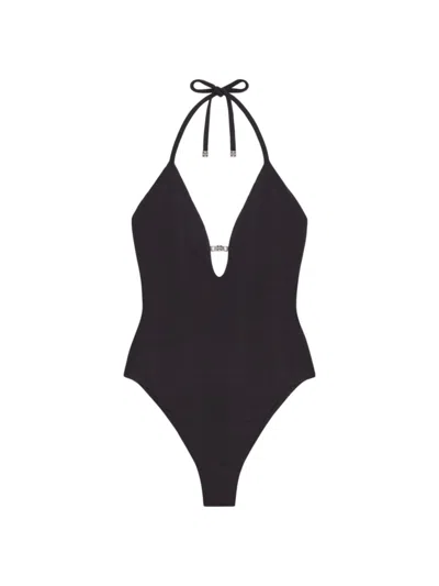 Givenchy Women's Plage One-piece 4g Swimsuit With Pearls In Black