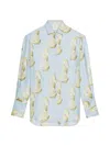 GIVENCHY WOMEN'S PLAGE OVERSIZED PRINTED SHIRT