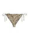 GIVENCHY WOMEN'S PLAGE PRINTED BIKINI BOTTOM WITH 4G DETAIL