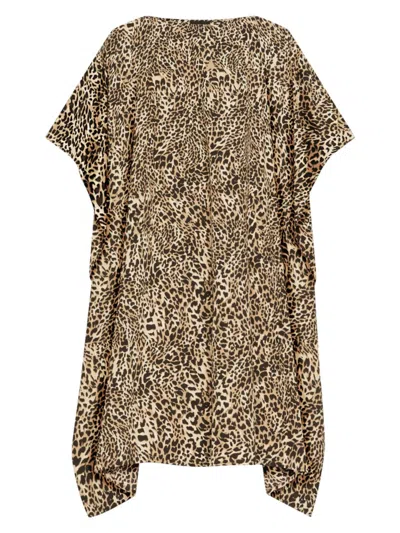 Givenchy Women's Plage Printed Kaftan In Silk In Brown
