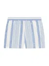GIVENCHY WOMEN'S PLAGE SHORTS IN COTTON AND LINEN WITH 4G STRIPES