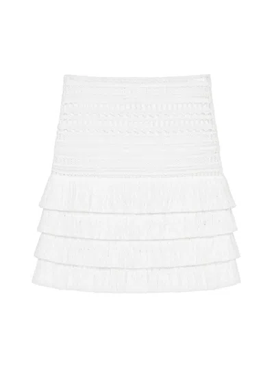 Givenchy Women's Plage Skirt In Crochet In White