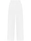 Givenchy White Pleated Cotton Trousers In Multicolor