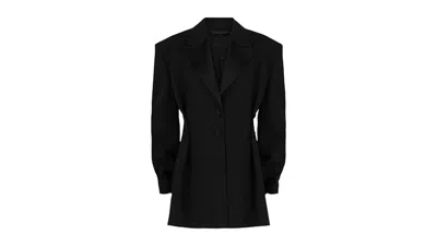 Pre-owned Givenchy Women's Pleated Singlebreasted Blazer In Black