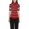 Givenchy Women's Podium Short Sleeve Top In Black/red