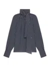 Givenchy Polka Dots Printed Blouse In Navy White