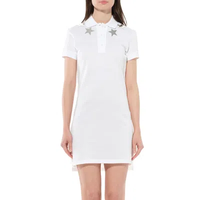 Givenchy Women's Polo Dress With Silver Stars In White