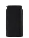 Givenchy Rebellious Wrap Skirt With Belted Waist