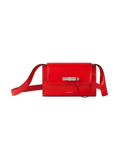 Givenchy Women's Pout Small Shoulder Bag In Leather In Red