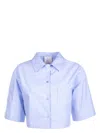 Givenchy Cropped Cotton Shirt With Embroidered Logo