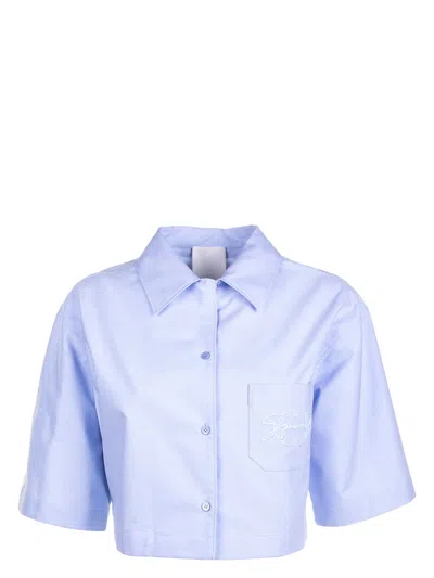 GIVENCHY WOMEN'S POWDER BLUE COTTON SHIRT