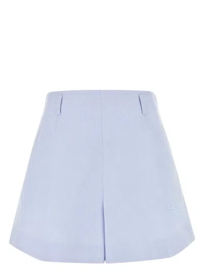 GIVENCHY WOMEN'S POWDER BLUE COTTON SHORTS