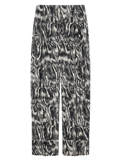 Givenchy Women's Pyjama Pants In Silk With Animal Print In Multi