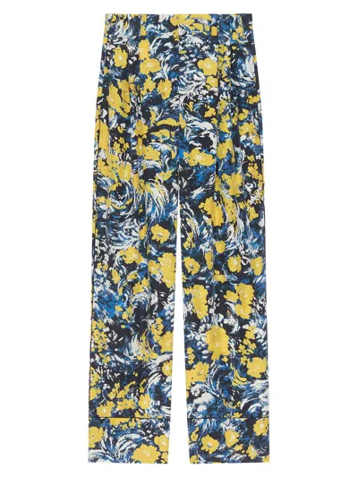 Givenchy Women's Pyjama Pants In Viscose With Floral Print In Neutral