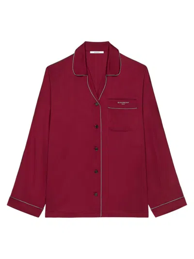 Givenchy Women's Pyjama Shirt In Silk In Red