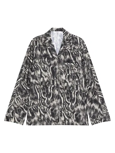 Givenchy Women's Pyjama Shirt In Silk With Animal Print In Multi