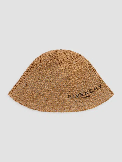 Givenchy Women's Raffia-effect Bob Hat In Brown