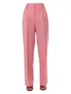 Givenchy Wide Wool Pants In Pink In Pink
