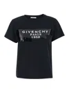 Givenchy Crew-neck Short Sleeve Graphic Cotton T-shirt In Black