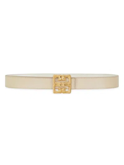 Givenchy Women's Reversible Belt In Box Leather In Natural Beige