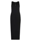 Givenchy 4g Plaque Cotton Long Dress In Black