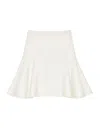 Givenchy Flared Mini Skirt In Wool Viscose In White