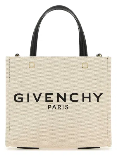 GIVENCHY WOMEN'S SAND CANVAS MINI G-TOTE HANDBAG