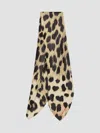 Givenchy Scarf In Leather With Leopard Print In Brown