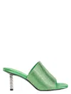 Givenchy G Cube Satin Flat Sandals With Strass