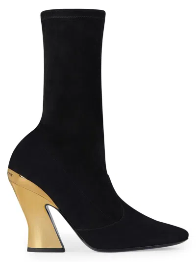 Givenchy Women's Sculpted Ankle Boots In Suede In Black