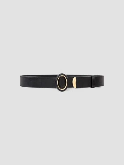 Givenchy Women's Sculpted Gem Belt In Leather In Black Gold