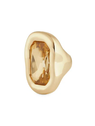 Givenchy Women's Sculptural Crystal Ring In Metal In Gold