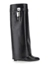 Givenchy High-heeled Boots With Structured Silhouette And Decorative Detail In Black