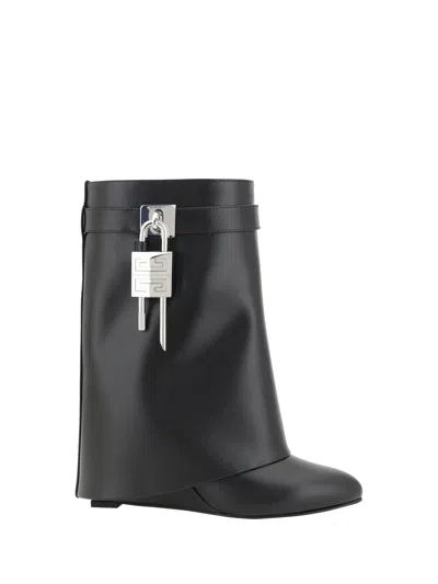 Givenchy Women Shark Lock Ankle Boots In Black
