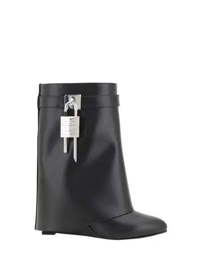 Givenchy Women Shark Lock Ankle Boots In Black