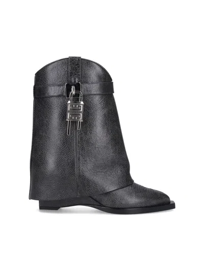 Givenchy Women Shark Lock Cowboy' Boots In Black