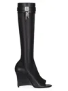 GIVENCHY WOMEN'S SHARK LOCK STILETTO SANDAL BOOTS IN LEATHER