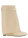 Givenchy Shark Pinch Ankle Boots Wedge Heel In Neutral
