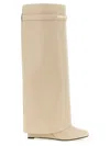 Givenchy Shark 95 Leather Knee-high Boots In Brown