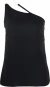 Givenchy Contrast Asymmetric Strap Top In 1