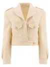 Givenchy Single-breasted Cropped Blazer In White